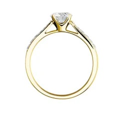 Histoire d'Or Bague Solitaire Hemera Or Jaune Diamant Synthetique
