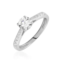 Bague Solitaire Hemera Or Blanc Diamant Synthetique-Histoire d'Or Best