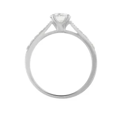 Bague Solitaire Hemera Or Blanc Diamant Synthetique-Histoire d'Or Best