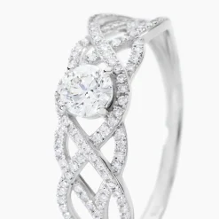 Bague Solitaire Kendra Or Blanc Diamant-Histoire d'Or