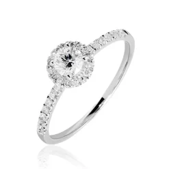 Bague Solitaire Lena Or Blanc Diamant-Histoire d'Or Discount