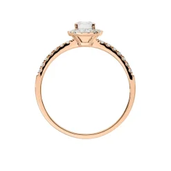 Bague Solitaire Lena Or Rose Diamant-Histoire d'Or New