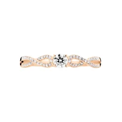 Bague Solitaire Livia Or Rose Diamant-Histoire d'Or Online