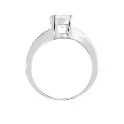 Bague Solitaire Maelane Argent Blanc Oxyde De Zirconium-Histoire d'Or New