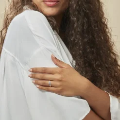 Bague Solitaire Messine Or Blanc Oxyde De Zirconium-Histoire d'Or Sale