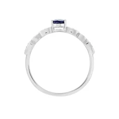 Bague Solitaire Michaela Or Blanc Saphir Et Diamant-Histoire d'Or Hot