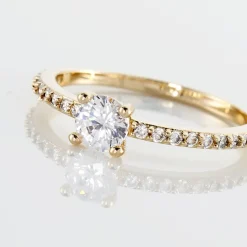 Histoire d'Or Bague Solitaire Mireilla De Zirconium