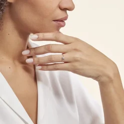 Bague Solitaire Moera Or Blanc Oxyde De Zirconium-Histoire d'Or Outlet