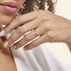 Bague Solitaire Moera Or Blanc Oxyde De Zirconium-Histoire d'Or Outlet