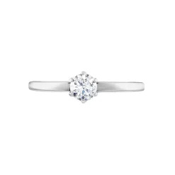 Bague Solitaire Natalia Or Blanc Diamant Synthetique-Histoire d'Or Clearance