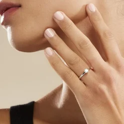 Bague Solitaire Natalia Or Blanc Diamant Synthetique-Histoire d'Or Clearance