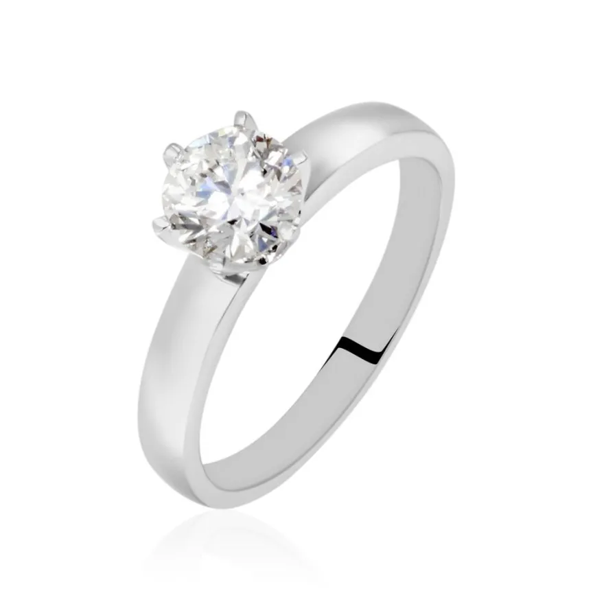 Bague Solitaire Natalia Or Blanc Diamant Synthetique-Histoire d'Or Best