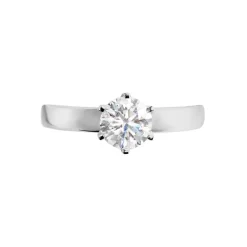 Bague Solitaire Natalia Or Blanc Diamant Synthetique-Histoire d'Or Best