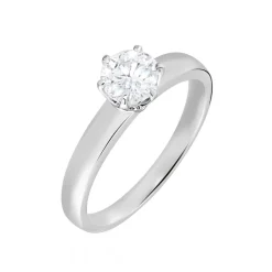 Histoire d'Or Bague Solitaire Natalia Or Blanc Diamant Synthetique
