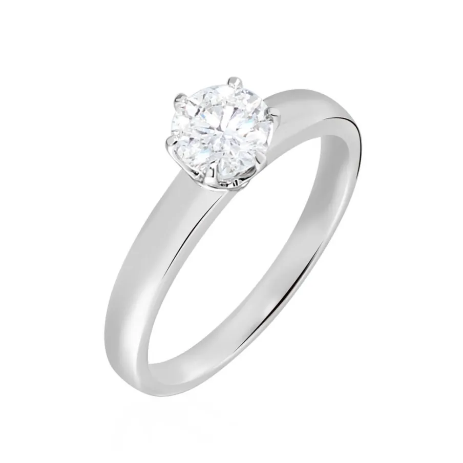 Histoire d'Or Bague Solitaire Natalia Or Blanc Diamant Synthetique
