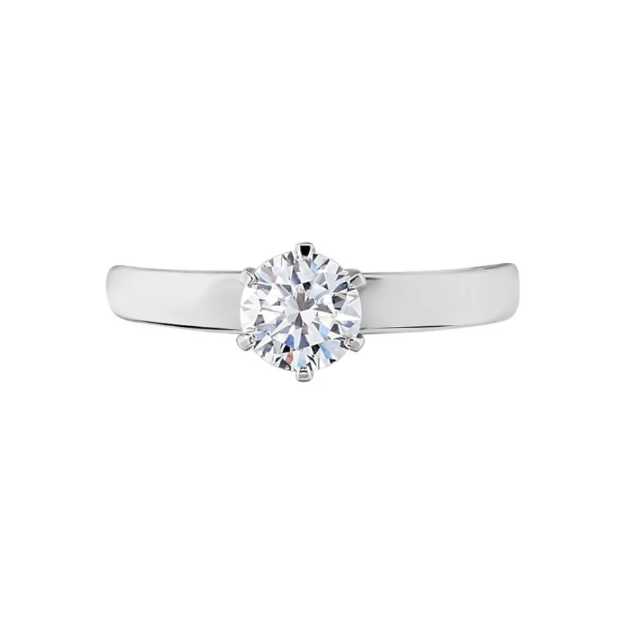 Histoire d'Or Bague Solitaire Natalia Or Blanc Diamant Synthetique