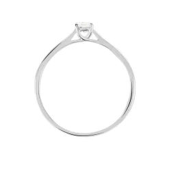 Histoire d'Or Bague Solitaire Or Blanc Fiona Diamant Synthétique