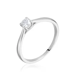 Histoire d'Or Bague Solitaire Or Blanc Aphrodite Diamant