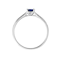 Bague Solitaire Or Blanc Crista Saphir Diamants-Histoire d'Or Outlet