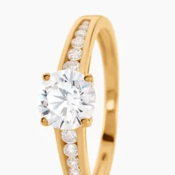 Bague Solitaire Or Jaune Oxyde De Zirconium-Histoire d'Or Online