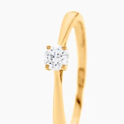 Histoire d'Or Bague Solitaire Or Jaune Fiona Diamant Synthetique