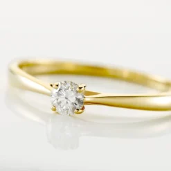 Histoire d'Or Bague Solitaire Or Jaune Fiona Diamant Synthetique