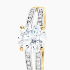 Bague Solitaire Or Jaune Anthyme Oxyde De Zirconium-Histoire d'Or New