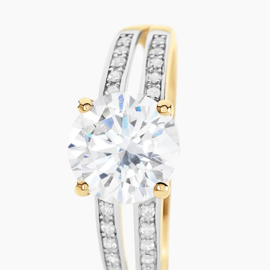 Bague Solitaire Or Jaune Anthyme Oxyde De Zirconium-Histoire d'Or New