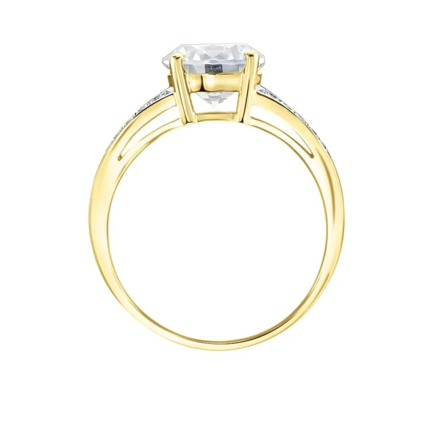 Bague Solitaire Or Jaune Anthyme Oxyde De Zirconium-Histoire d'Or New