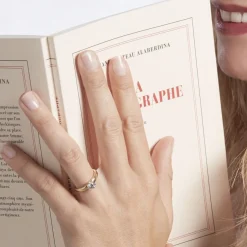 Histoire d'Or Bague Solitaire Or Jaune Diamant Synthetique