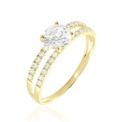 Histoire d'Or Bague Solitaire Or Jaune Cesarine Oxyde De Zirconium