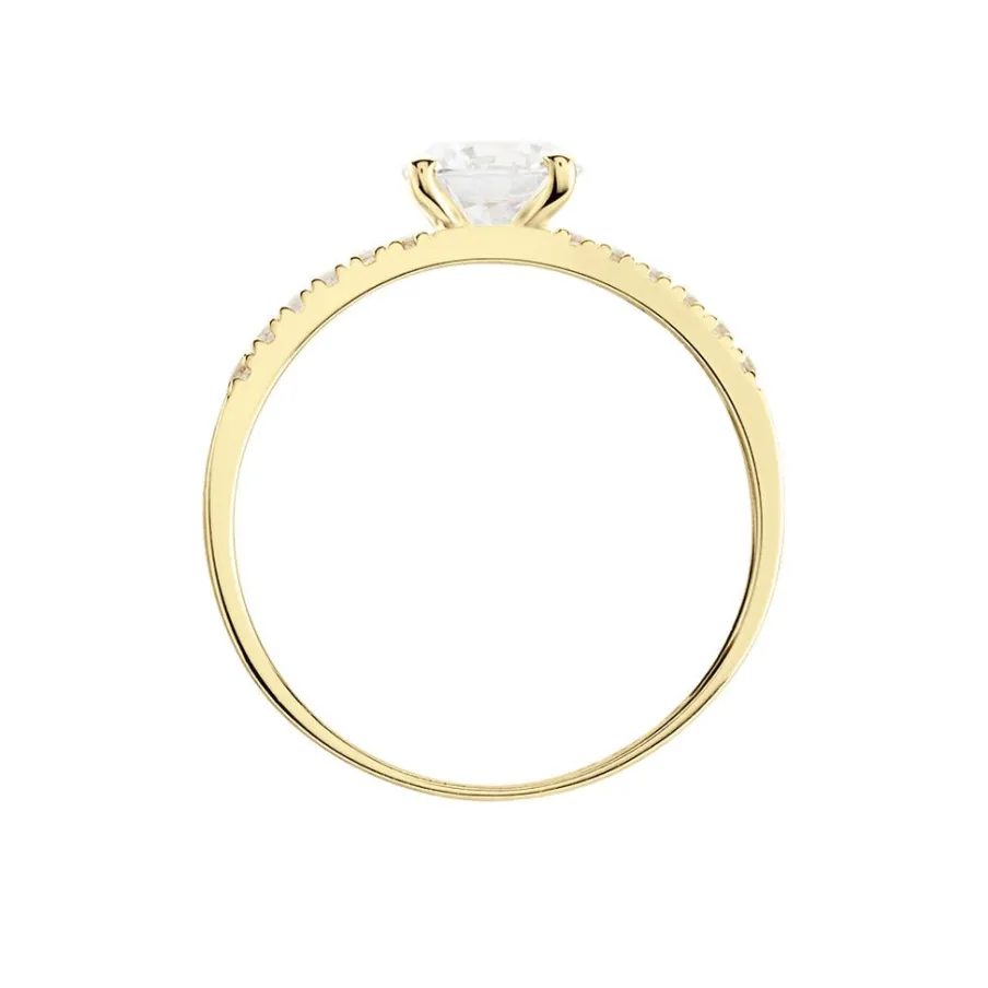 Histoire d'Or Bague Solitaire Or Jaune Cesarine Oxyde De Zirconium