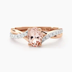 Bague Solitaire Or Rose Lisbet Morganite-Histoire d'Or Clearance