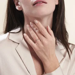 Bague Solitaire Or Rose Lexine Morganite-Histoire d'Or New