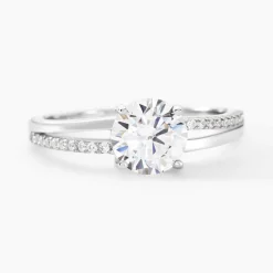 Bague Solitaire Poseidon Argent Blanc Oxyde De Zirconium-Histoire d'Or Hot