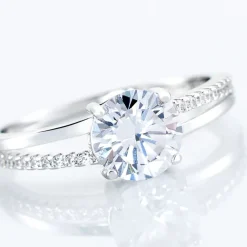 Bague Solitaire Poseidon Argent Blanc Oxyde De Zirconium-Histoire d'Or Hot