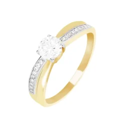 Bague Solitaire Raska Or Jaune Oxyde De Zirconium-Histoire d'Or Online