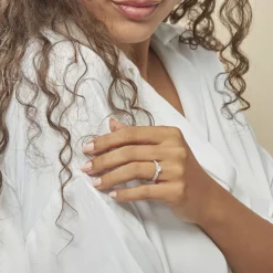 Histoire d'Or Bague Solitaire Solitea Argent Blanc Oxyde De Zirconium