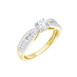 Bague Solitaire Stockholm Or Jaune Diamant Synthetique-Histoire d'Or Outlet