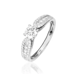 Bague Solitaire Stockholm Or Blanc Diamant-Histoire d'Or