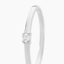 Histoire d'Or Bague Solitaire Superposition Or Blanc Diamant