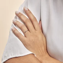 Histoire d'Or Bague Solitaire Superposition Or Blanc Diamant