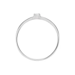 Bague Solitaire Superposition Or Blanc Diamant-Histoire d'Or Discount