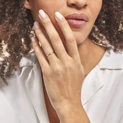 Bague Solitaire Superposition Or Blanc Diamant-Histoire d'Or Discount