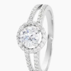 Bague Solitaire Titemae Argent Blanc Oxyde De Zirconium-Histoire d'Or New