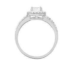 Bague Solitaire Titemae Argent Blanc Oxyde De Zirconium-Histoire d'Or New