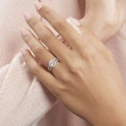 Bague Solitaire Titemae Argent Blanc Oxyde De Zirconium-Histoire d'Or New