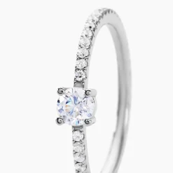 Histoire d'Or Bague Solitaire Ursi De Zirconium