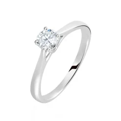 Bague Solitaire Victoria Platine Blanc Diamant-Histoire d'Or Clearance