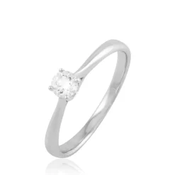 Bague Solitaire Victoria Or Blanc Diamant-Histoire d'Or Online